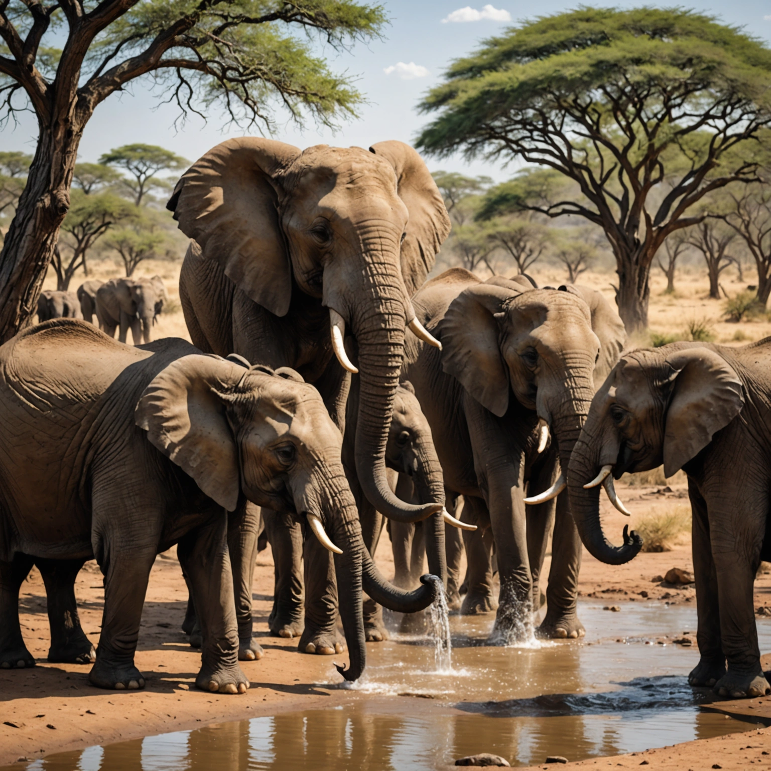 Слоны и их удивительный ритуал: питье душ