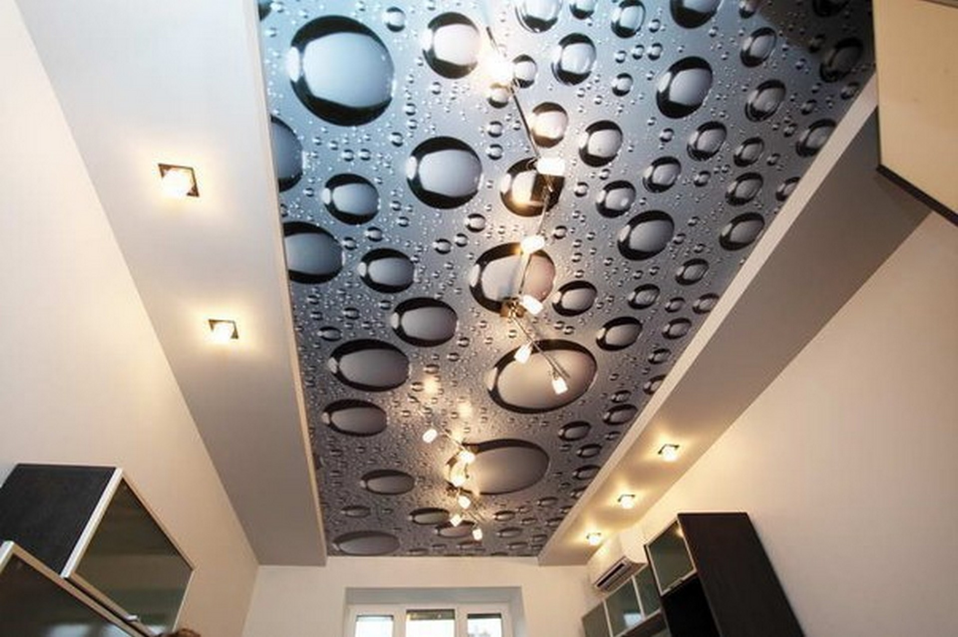 Стильные фото 3D натяжных потолков