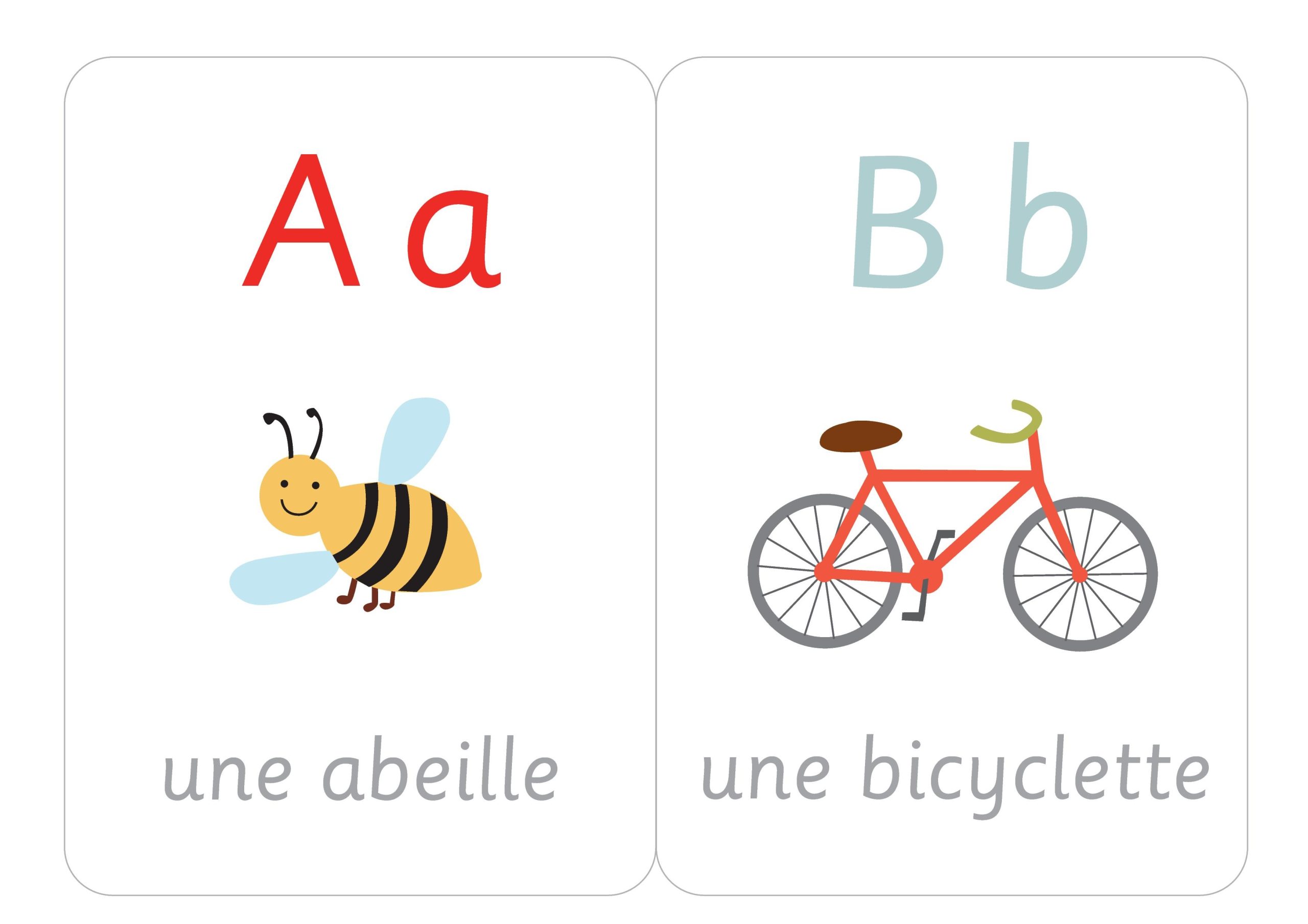 Наглядные изображения французского алфавита