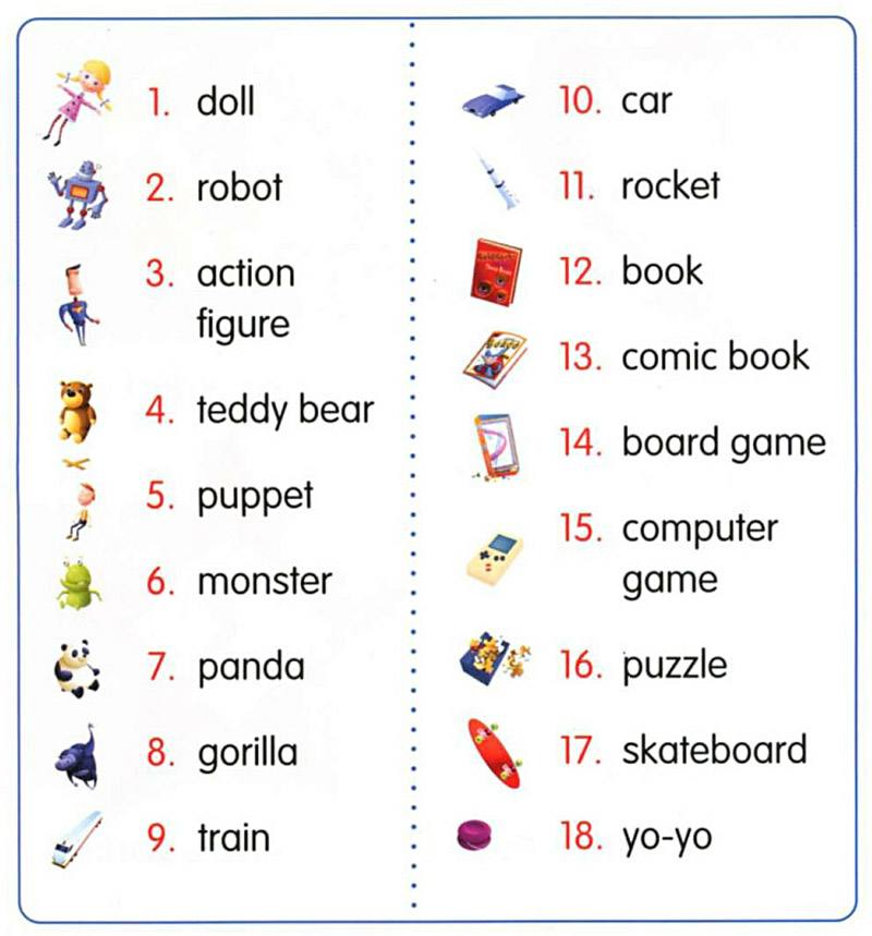 Фото игрушек на английском