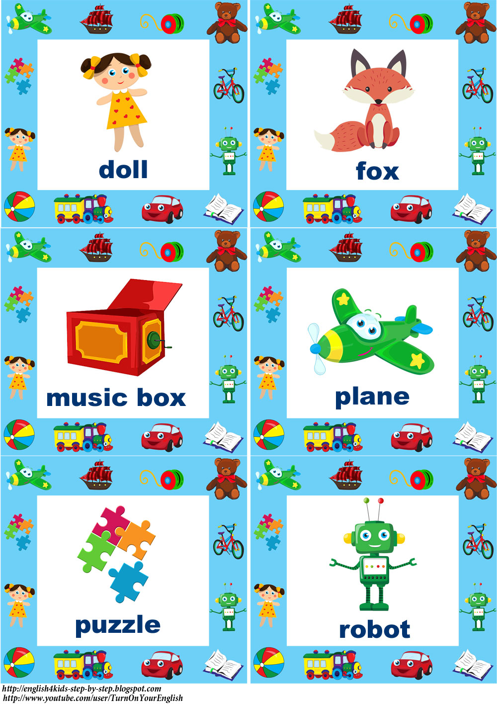 Изображения игрушек на английском в формате jpg