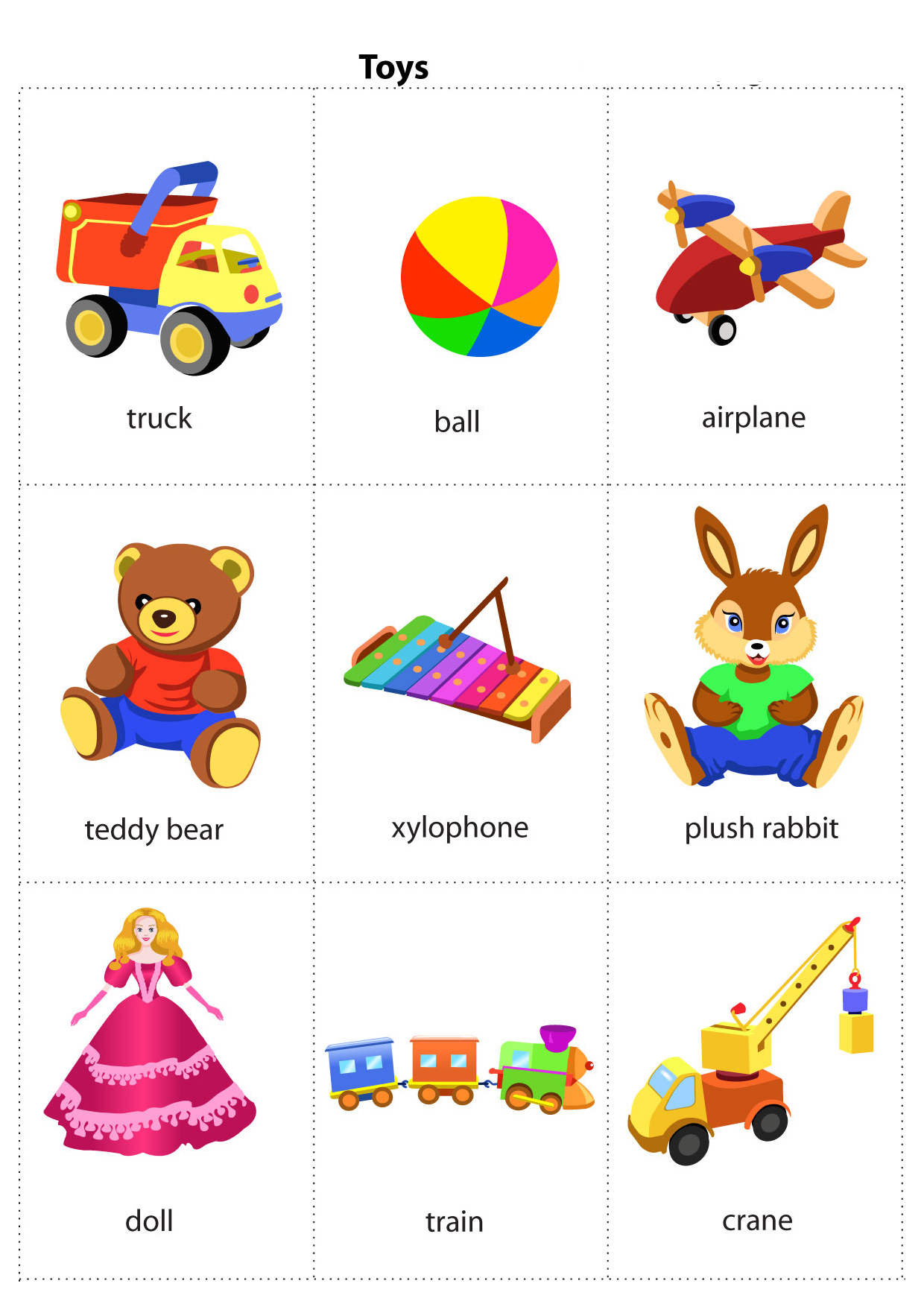 Изображения игрушек на английском в хорошем качестве для скачивания