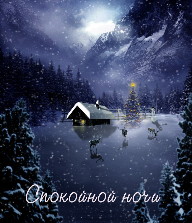 Картинки с зимней ночью